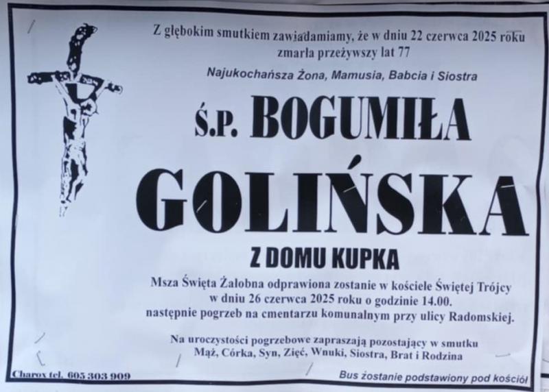 Bogumiła  Golińska z d. Kupka