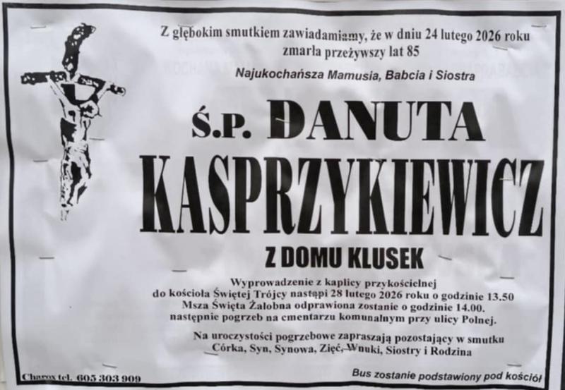Danuta  Kasprzykiewicz z d. Klusek