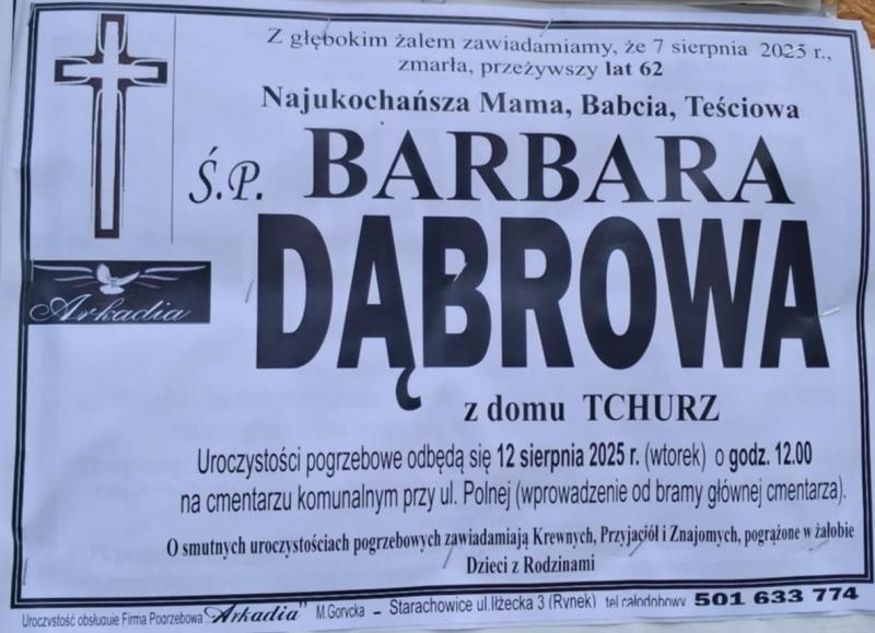 Barbara  Dąbrowa z d. Tchurz