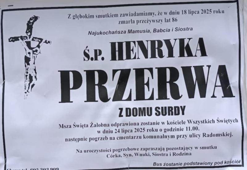 Henryka  Przerwa z d. Surdy