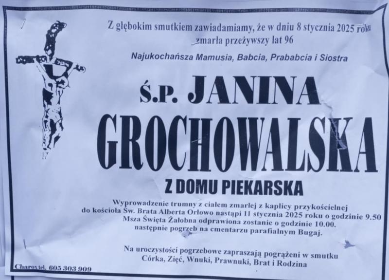 Janina Grochowalska z d. Piekarska