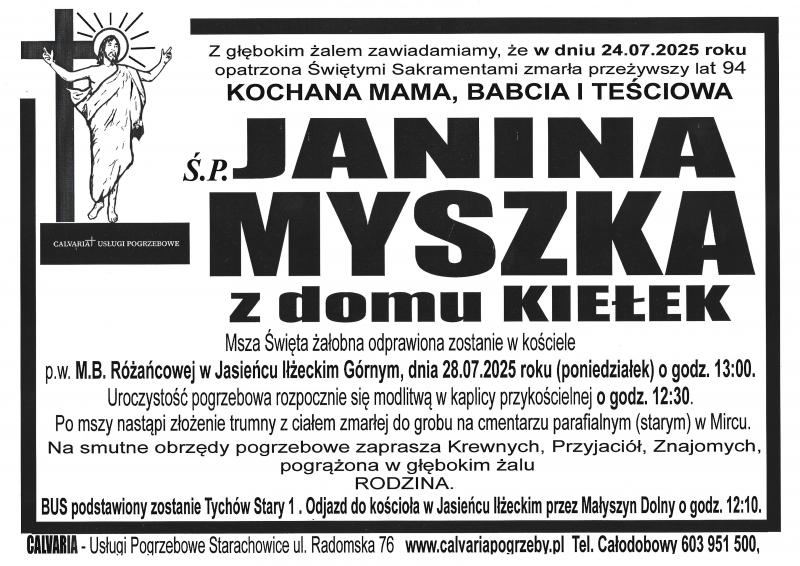 Janina Myszka, z d. Kiełek