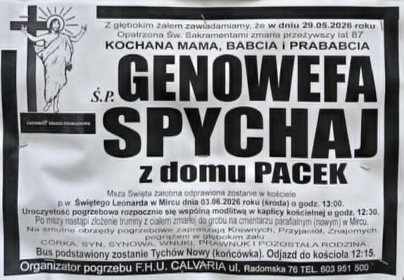 Genowefa  Spychaj z d. Pacek