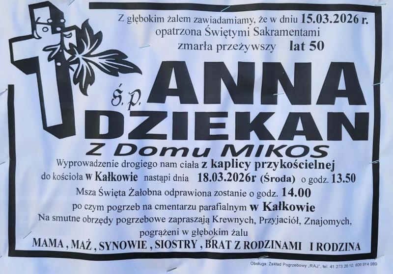 Anna  Dziekan z d. Mikos  