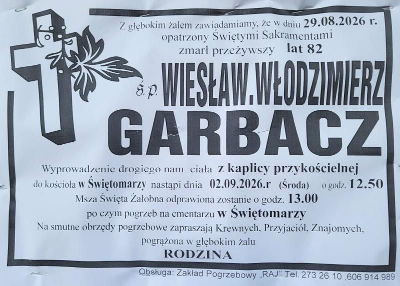 Wiesław Włodzimierz  Garbacz