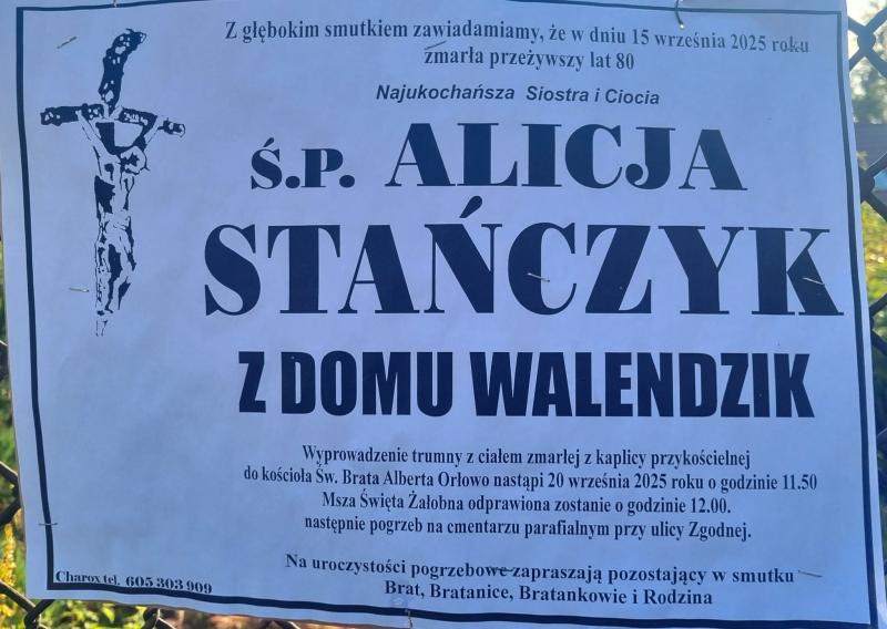 Alicja  Stańczyk z d. Walendzik