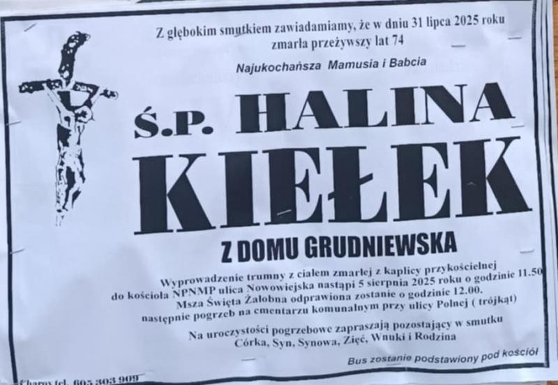 Halina  Kiełek z d. Grudniewska 