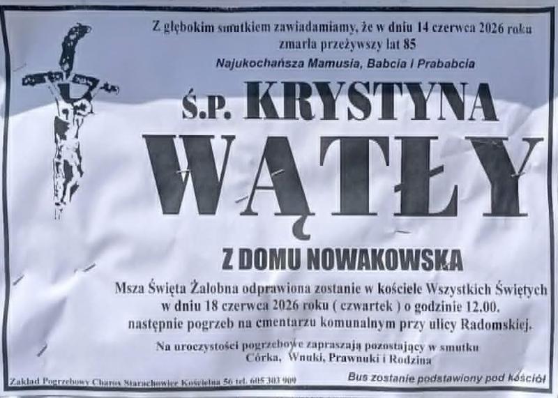 Krystyna  Wątły z d. Nowakowska