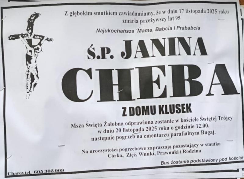 Janina  Cheba z d. Klusek