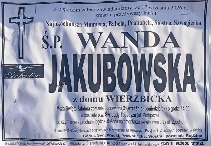 Wanda  Jakubowska z d. Wierzbicka