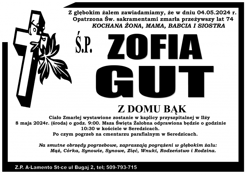 Zofia  Gut z d. Bąk