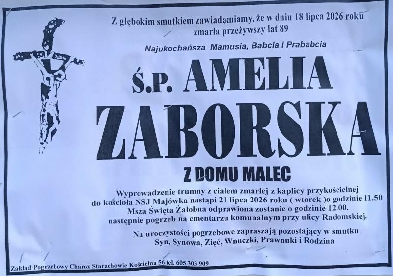 Amelia  Zaborska z d. Malec