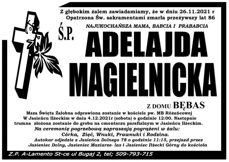 Adelajda  Magielnicka z d. Bębas