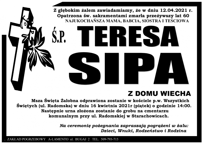 Teresa  Sipa z d. Wiecha