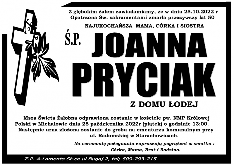 Joanna  Pryciak z d. Łodej