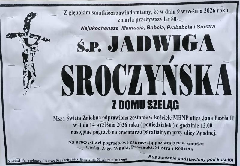 Jadwiga  Sroczyńska z d. Szeląg