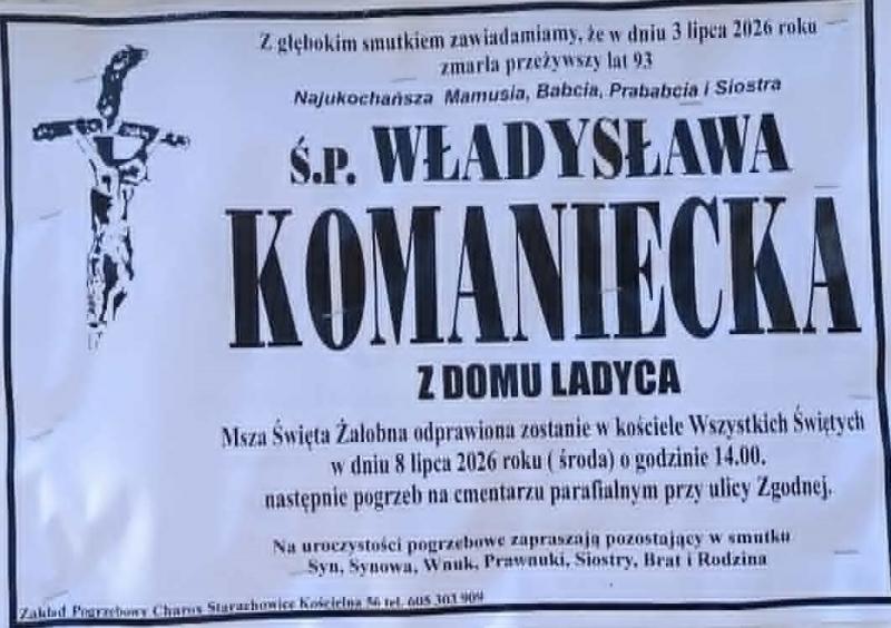 Władysława  Komaniecka z d. Ladyca