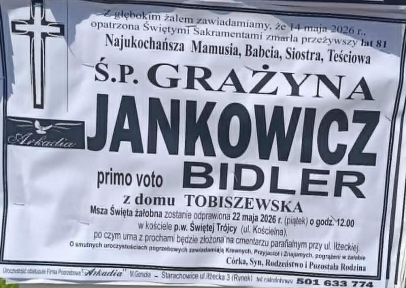 Grażyna  Jankowicz voto Bidler z d. Tobiszewska