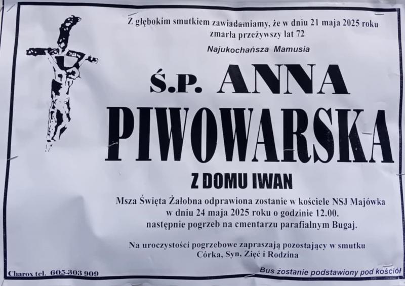 Anna  Piwowarska z d. Iwan
