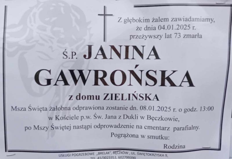 Janina  Gawrońska z d. Zielińska