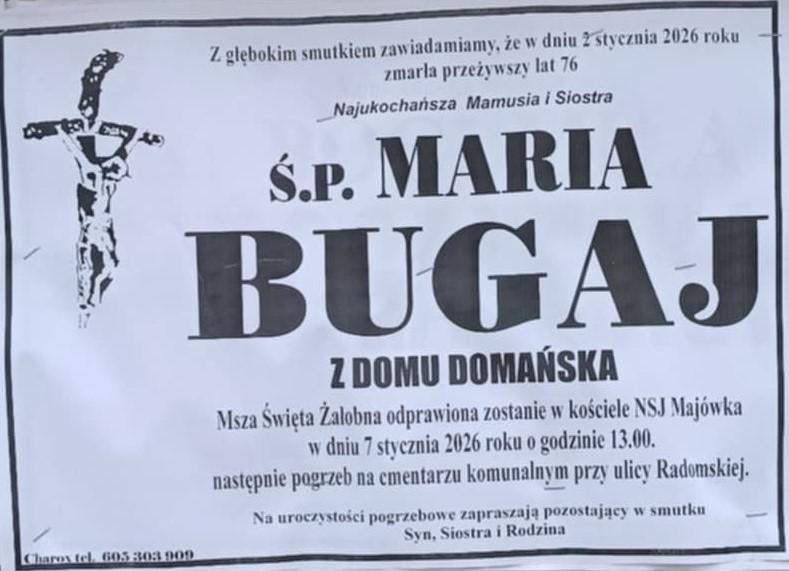 Maria  Bugaj z d. Domańska