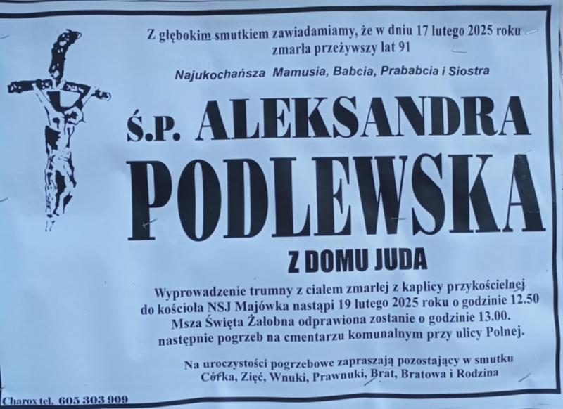 Aleksandra  Podlewska z d. Juda