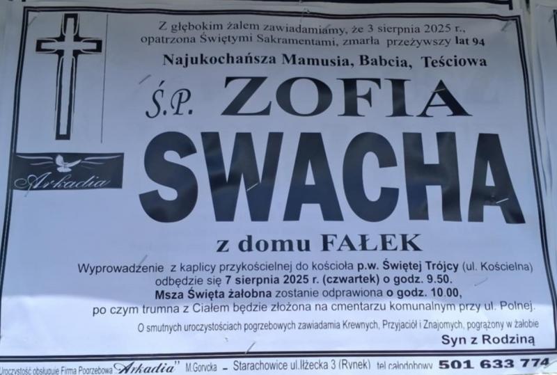 Zofia  Swacha z d. Fałek