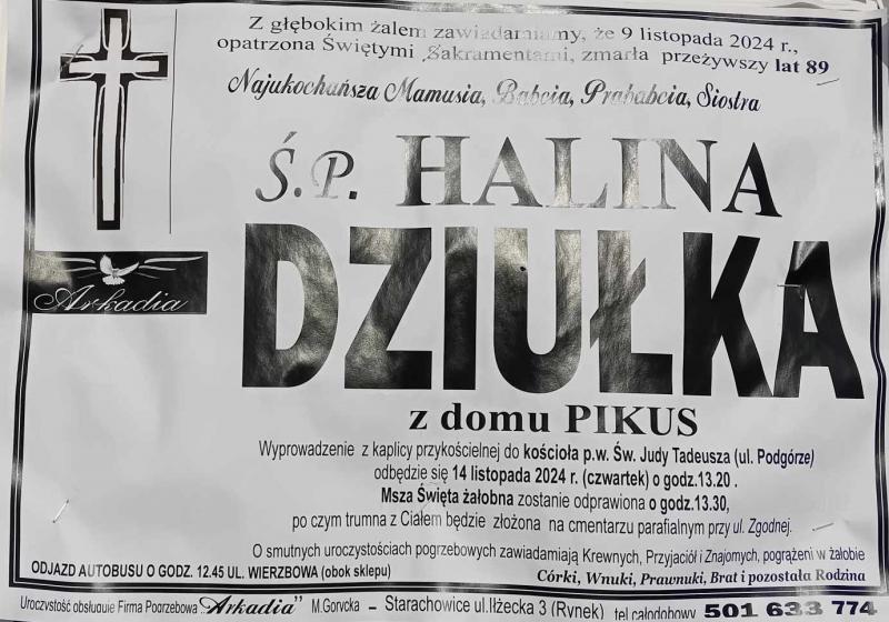 Halina  Dziułka z d. Pikus