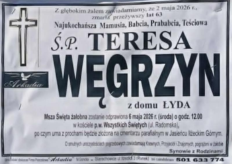 Teresa  Węgrzyn z d. Łyda
