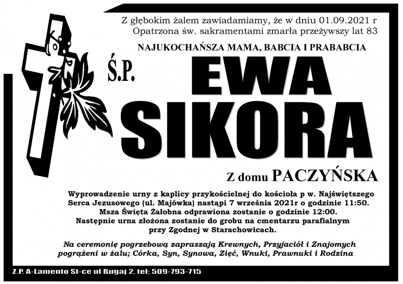 Ewa Sikora z d. Paczyńska