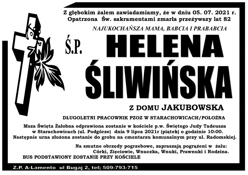 Helena  Śliwińska z d. Jakubowska
