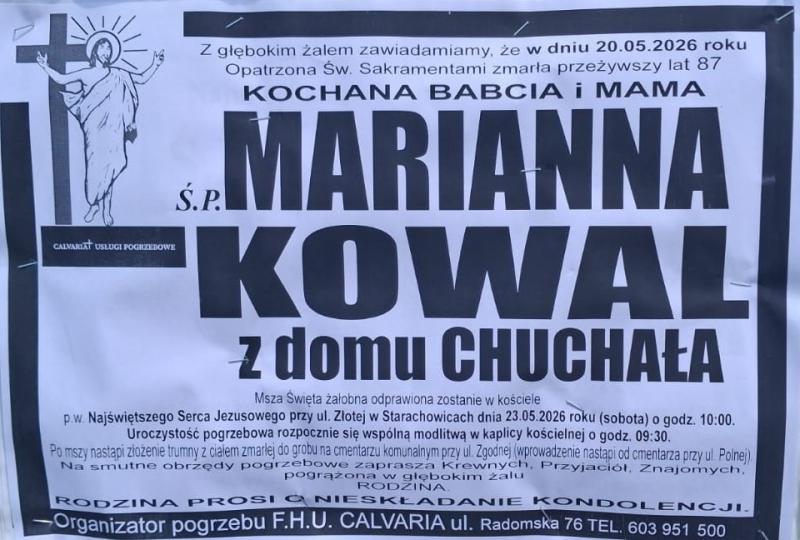 Marianna  Kowal z d. Chuchała