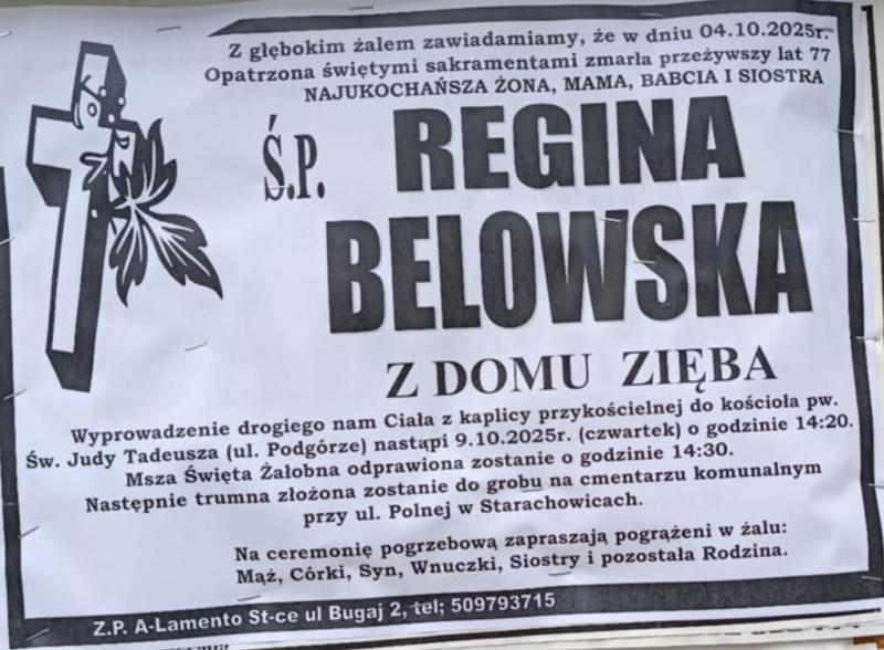 Regina  Belowska z d. Zięba