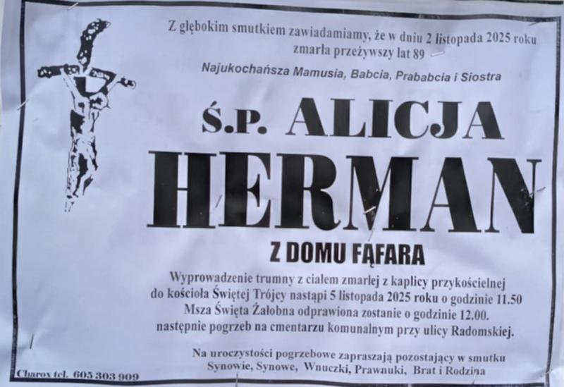 Alicja  Herman z d. Fąfara