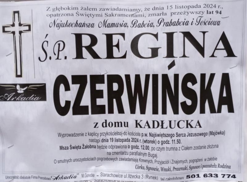 Regina  Czerwińska z d. Kadłucka
