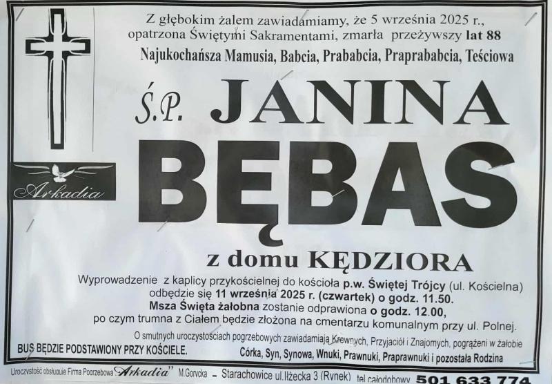  Janina  Bębas z d. Kędziora