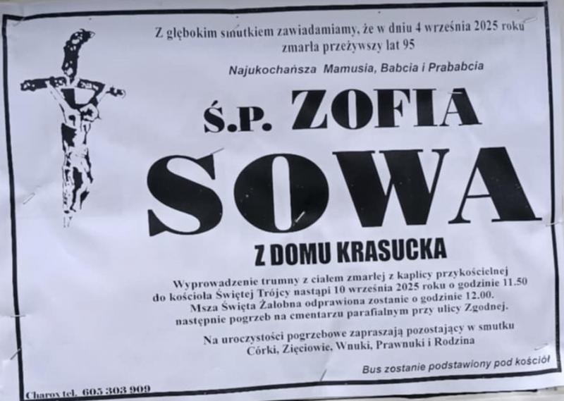 Zofia  Sowa z d. Krasucka