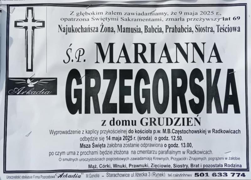 Marianna  Grzegorska z d. Grudzień