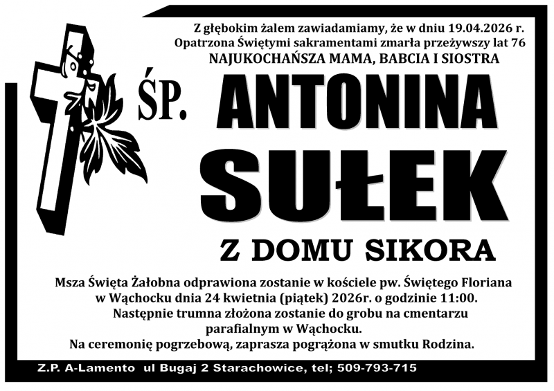 Antonina  Sułek z d. Sikora