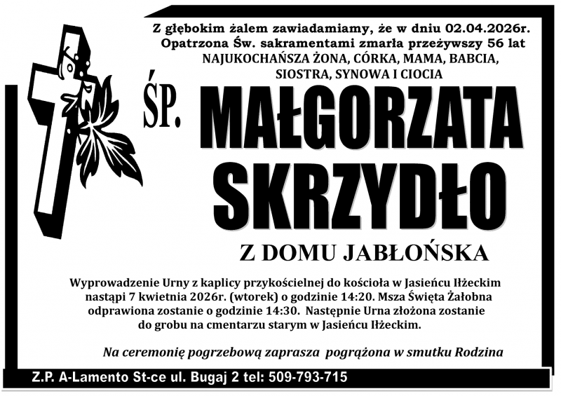 Małgorzata  Skrzydło z d. Jabłońska