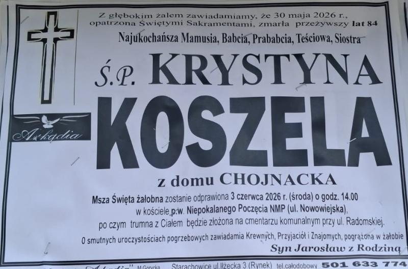 Krystyna  Koszela z d. Chojnacka