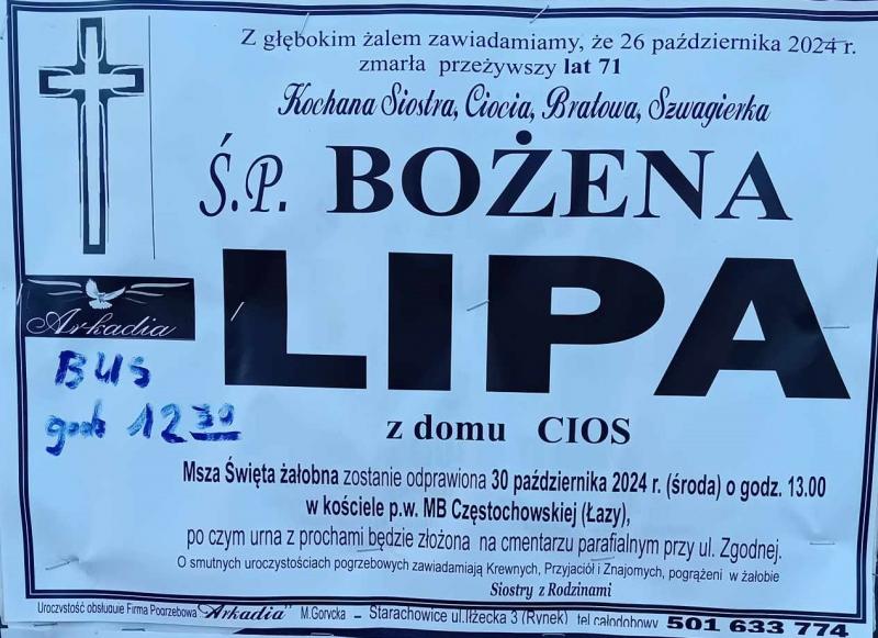 Bożena  Lipa z d. Cios