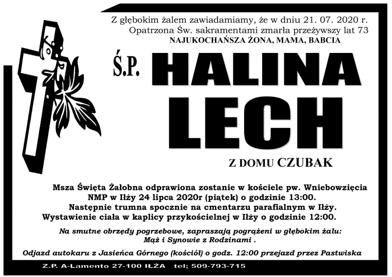 Halina Lech z domu Czubak