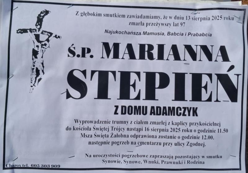 Marianna  Stępień z d. Adamczyk