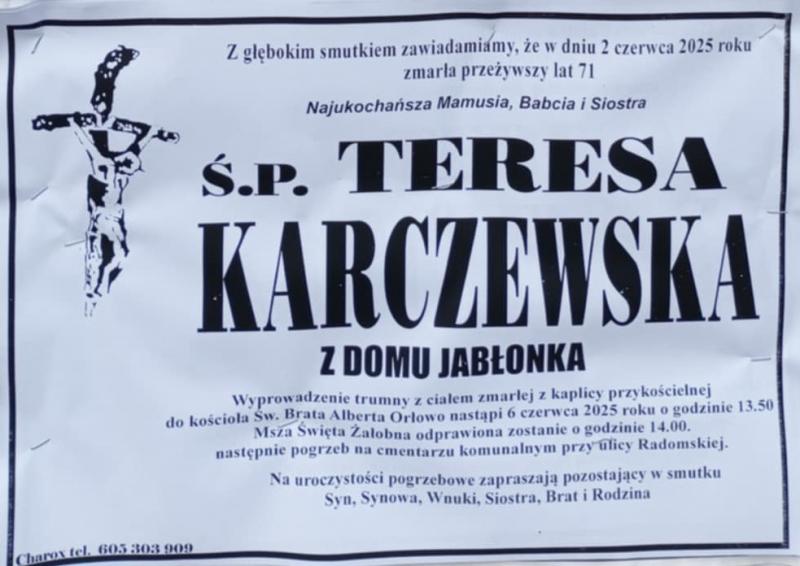 Teresa  Karczewska z d. Jabłonka