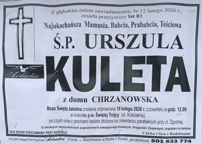 Urszula  Kuleta z d. Chrzanowska