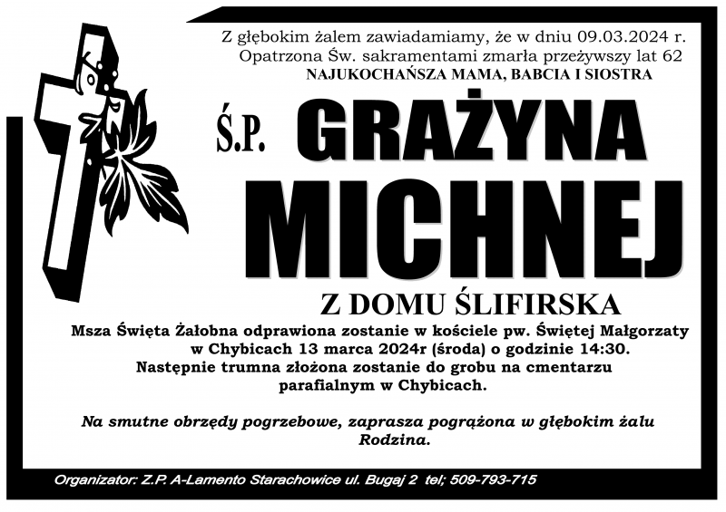 Grażyna  Michnej z d. Ślifirska