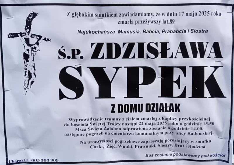 Zdzisława  Sypek z d. Działak