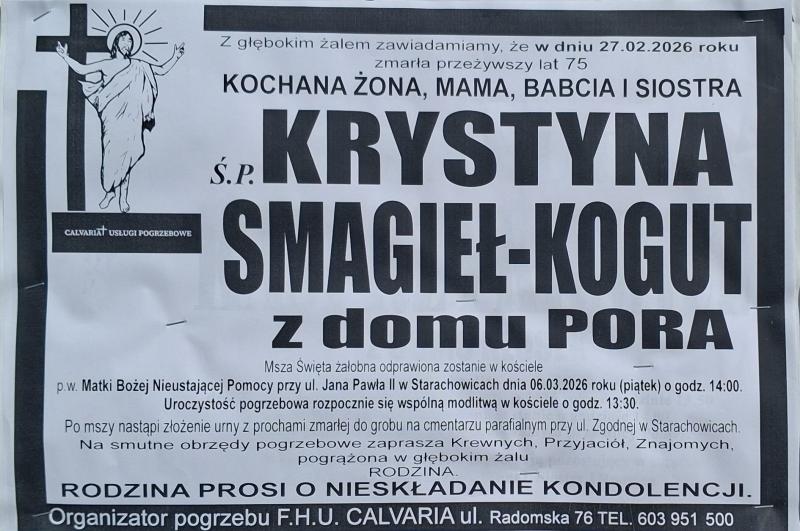 Krystyna  Smagieł-Kogut z d. Pora