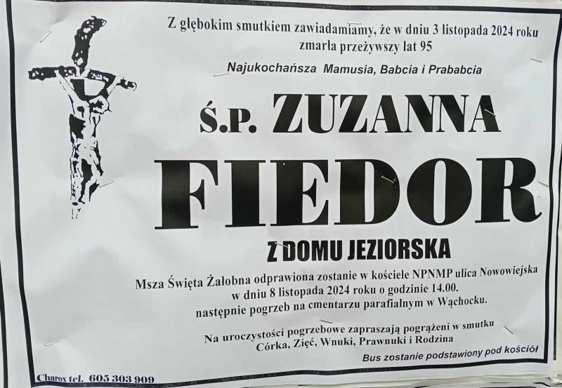 Zuzanna  Fiedor z d. Jeziorska 